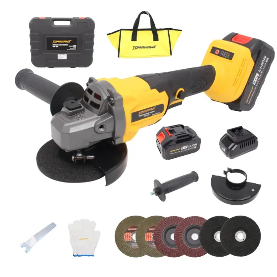 Tomahawk CGR-1010 20V Brushless Cordless Angle Grinder with 2