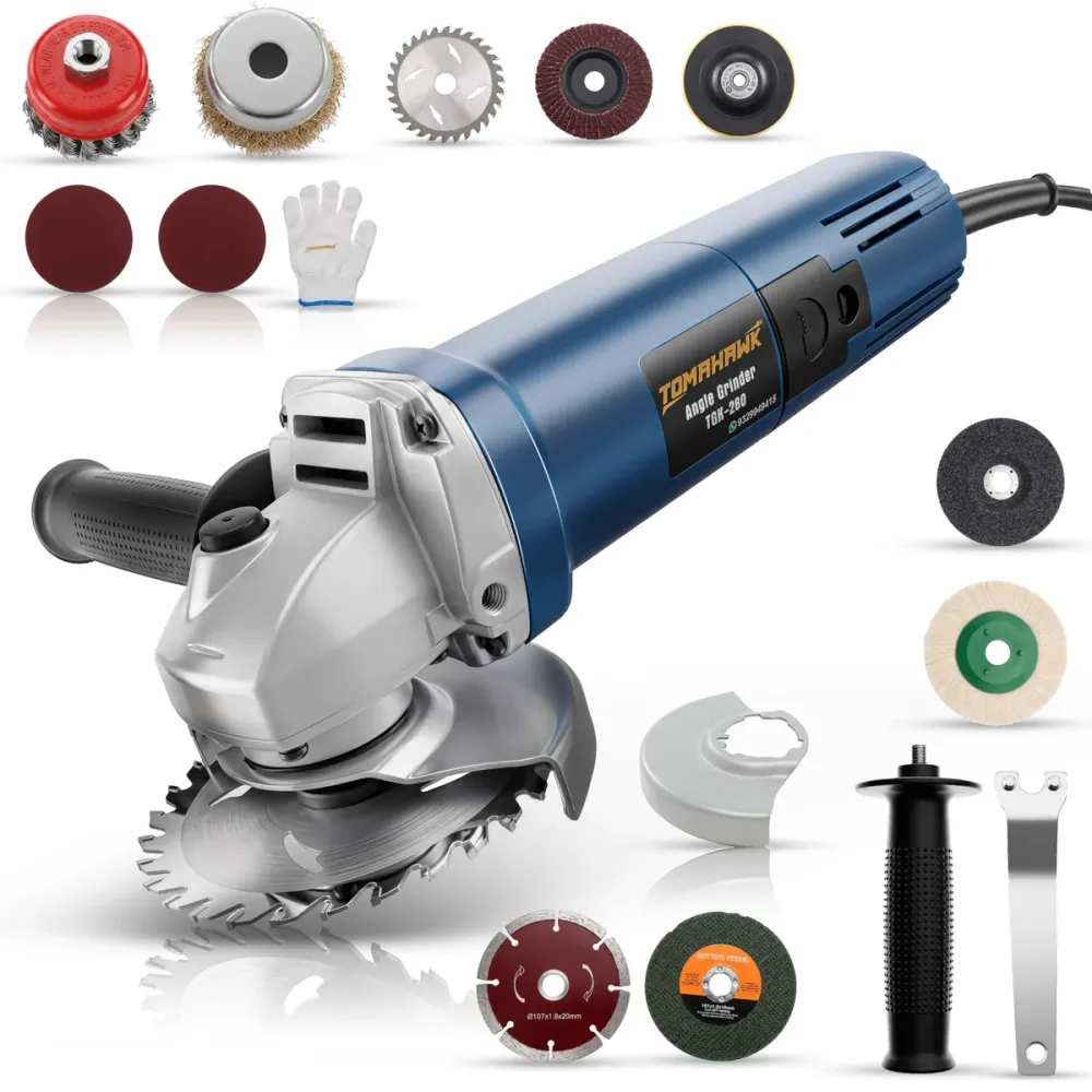 Tomahawk TGK-280 Angle Grinder with 800W motor and 100%