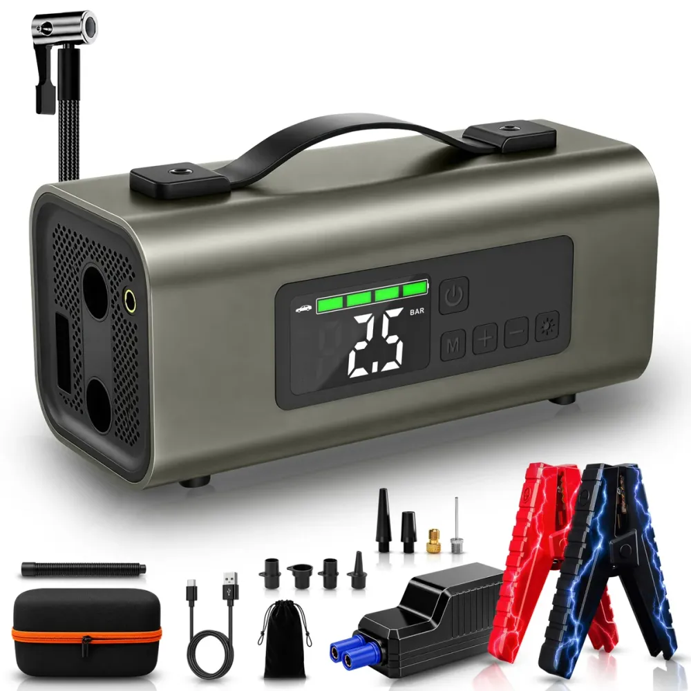 Tomahawk JSI-5345 Jump Starter with 140 PSI Air Compressor