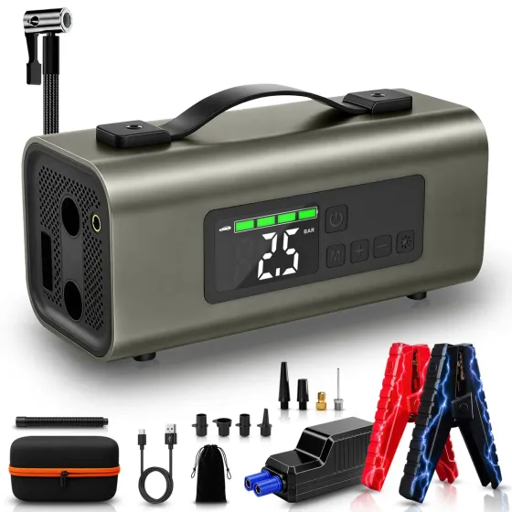 Tomahawk JSI-5345 Jump Starter with 140 PSI Air Compressor
