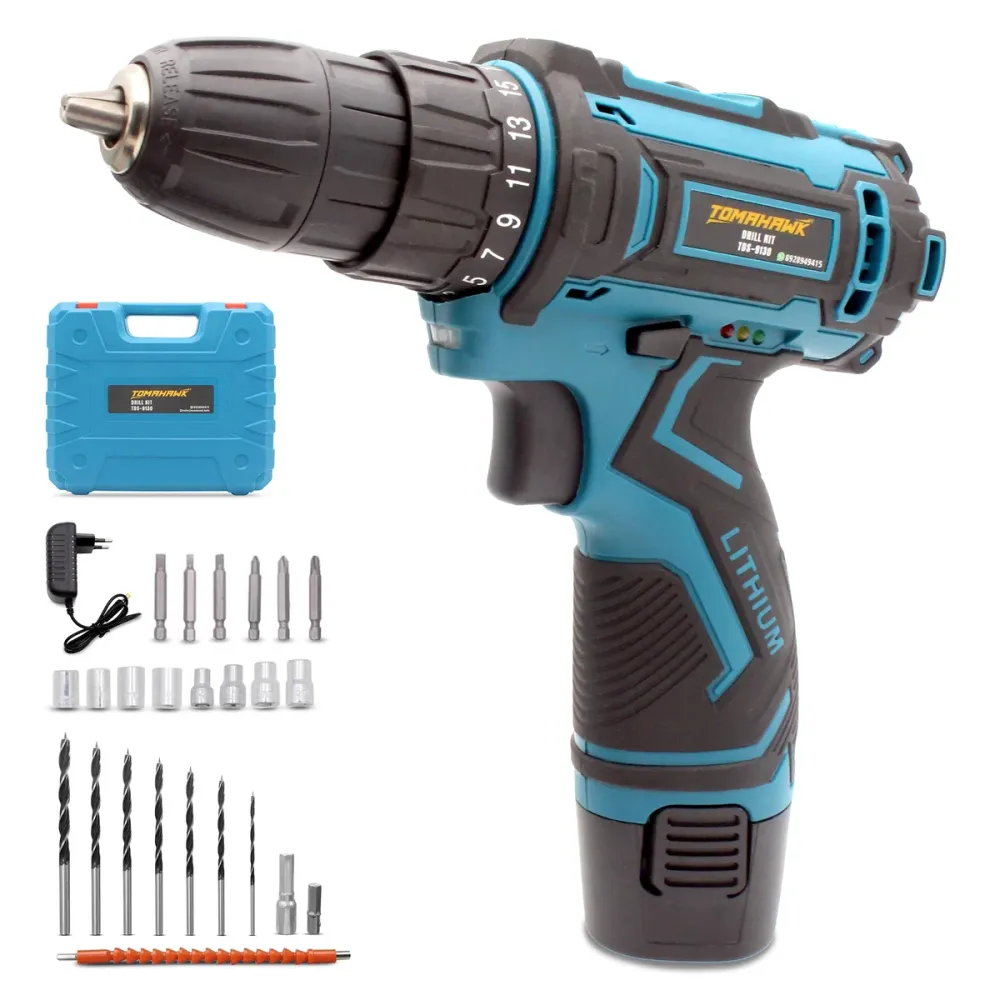 Tomahawk T9130 12V Cordless Drill/Screwdriver Kit
