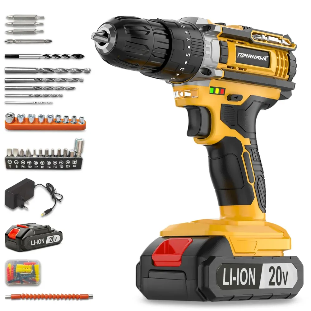 Tomahawk TCD-20K 20V Cordless Impact Drill & Screwdriver