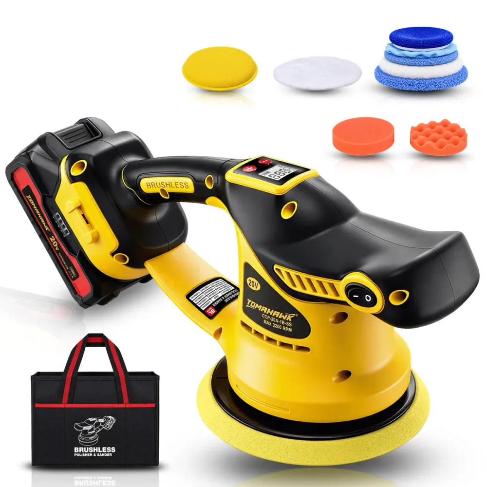 Tomahawk CCP-20A 20V Cordless Car Polisher 6 Inch Brushless
