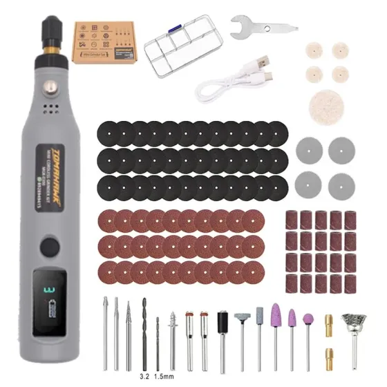 Tomahawk MGK-0300 Cordless Electric Mini Drill Grinder Set –