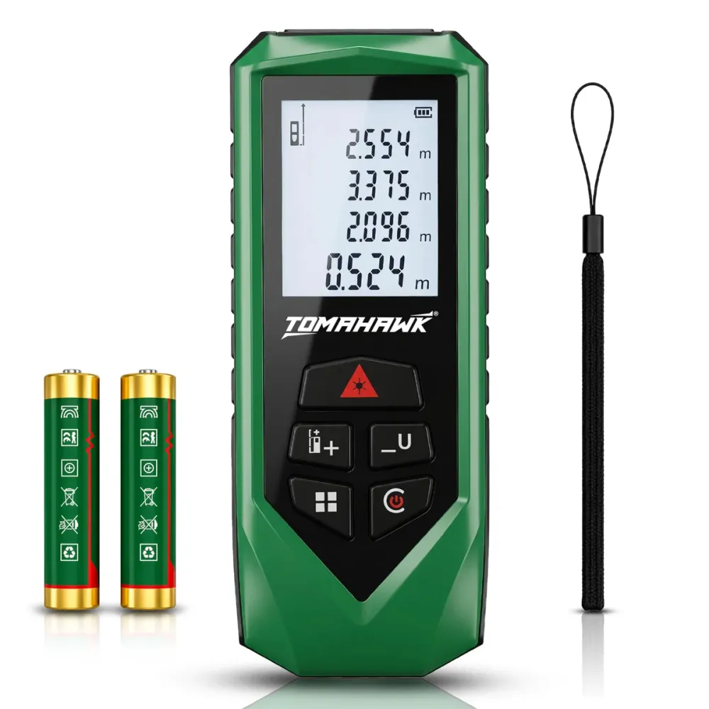 Tomahawk TGR 060 Laser Distance Meter Measurer 196Ft/60M with