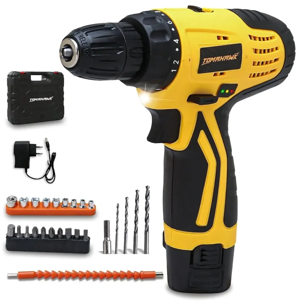 Tomahawk T7385 12V Cordless Drill Machine & Screwdriver Kit