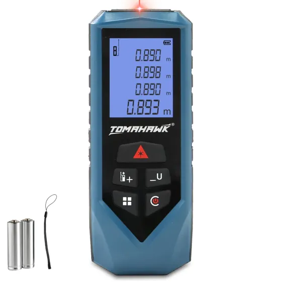 Tomahawk TFR 0800 Laser Distance Meter Measurer 262Ft/80M
