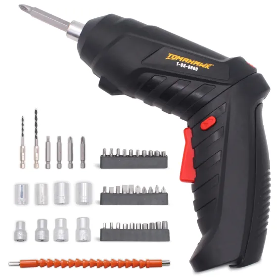 Tomahawk T-SK-6800 Cordless Screwdriver Kit - 90° to 180°