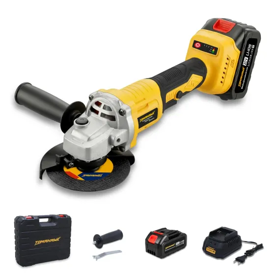 Tomahawk T-32052 20V Brushless Cordless Angle Grinder with 2