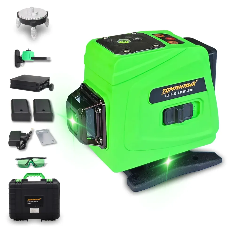 Tomahawk TLL12-N 12 Lines Green Laser Level Pro - 25m