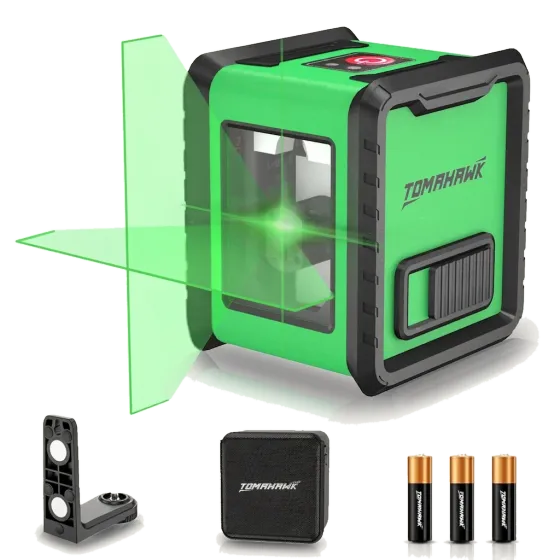 Tomahawk Compact 2-Line Green Laser Level