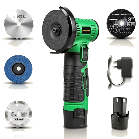 Tomahawk 3″ Mini Cordless Angle Grinder